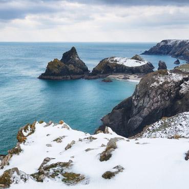 CC180 - Kynance Cove en hiver Carte de vœux