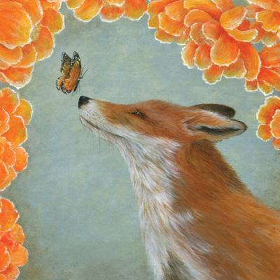 COR105 - Fox and the Butterfly Greeting Card