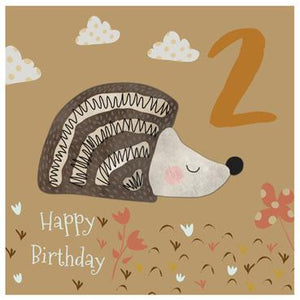 CP103 - 2nd Birthday (Hedgehog) Greeting Card