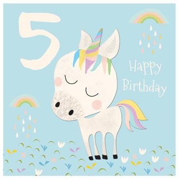 CP109 - 5e anniversaire (Poney) Carte de vœux