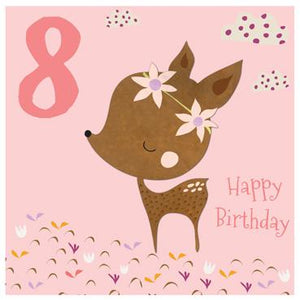 CP116 - 8th Birthday (Deer) Greeting Card
