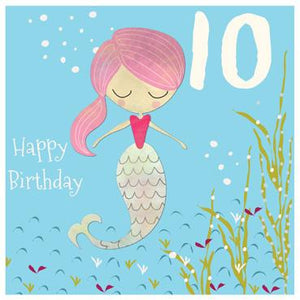 CP119 - 10th Birthday (Mermaid) Greeting Card