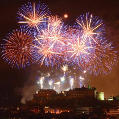 CS132 - Edinburgh Festival Fireworks Greeting Card