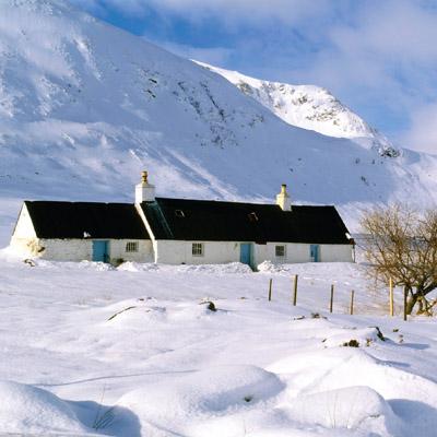 CS144 - Snowy Cottages Glencoe Greeting Card