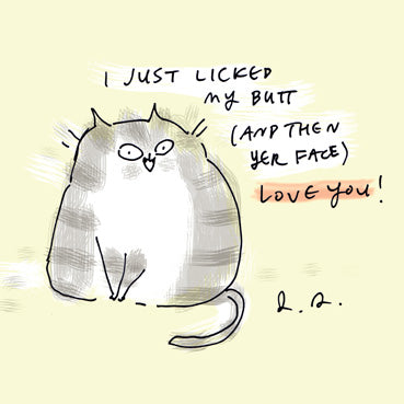 DCT110 - Love You Cat Greeting Card (6 Cards)