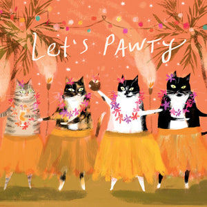 DCT113 - Lets Pawty Greeting Card - (6 Cards)
