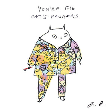 DCT116 - The Cats Pajamas Greeting Card (6 Cards)