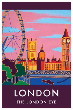 DND506 - Evening Sky at the London Eye Postcard