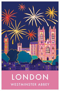 DND513 - Feux d'artifice du Nouvel An de l'abbaye de Westminster Carte postale