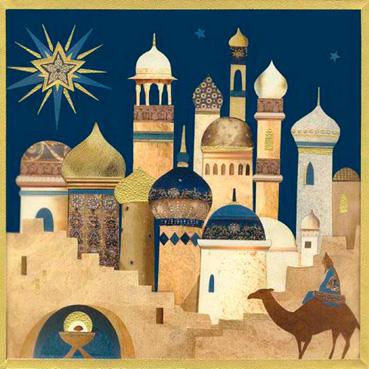 FXM103 - O Holy Night Foil Christmas Card Pack (4 cards)