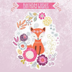 GED101 - Birthday Wishes (Foxy) Birthday Card