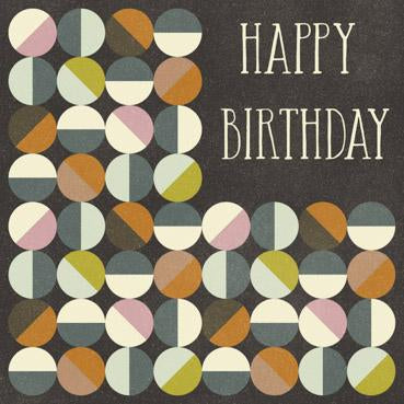 GED108 - Happy Birthday (Circles) Greeting Card