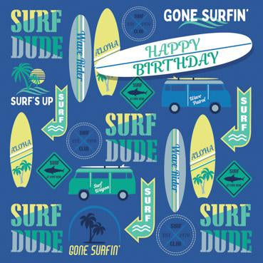 GED110 - Joyeux anniversaire (Gone Surfing) Carte de vœux