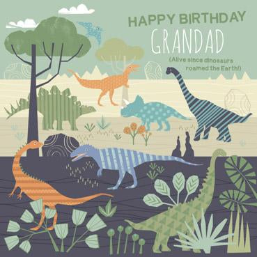 GED111 - Joyeux anniversaire grand-père (dinosaure) Carte de vœux