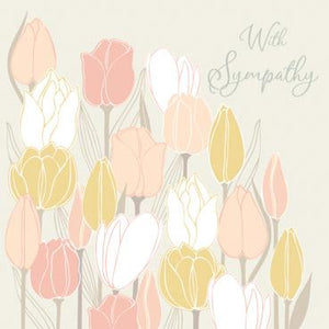 GED116 - Tulipes de sympathie Carte de vœux