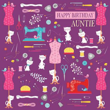 GED124 - Happy Birthday Auntie Greeting Card