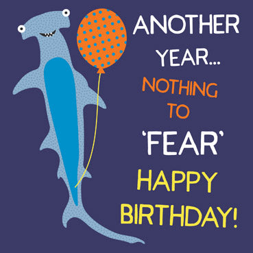 GED130 - Carte d'anniversaire de requin rien à craindre