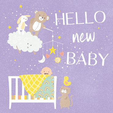 GED140 -  Hello New Baby Greeting Card