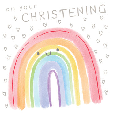 GED146 - On Your Christening (Rainbow) Greeting Card (6 cards)