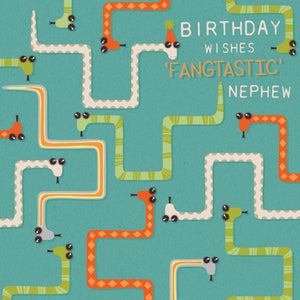 GED152 - Cartes d'anniversaire pour neveu 'Fangtastic' (6 cartes)