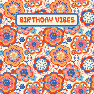 GED154 - Birthday Vibes Greeting Card (6 Cards)