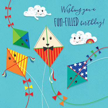 GED156 - Birthday Kites Birthday Card (6 Cards)