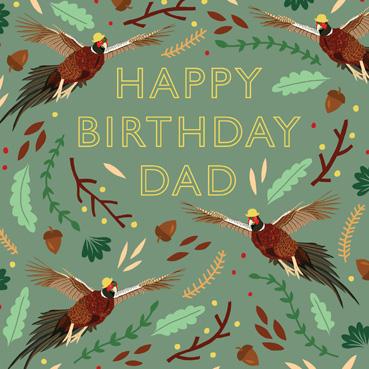 HDS102 - Happy Birthday Dad (Pheasants) Birthday Card