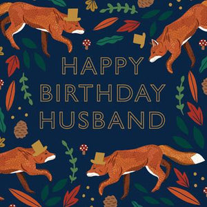 HDS104 - Happy Birthday Husband Birthday Card (Gold Foil)