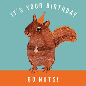 IYB115 - Carte d'anniversaire écureuil Go Nuts