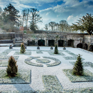 L369 - Jardin du cloître sous la neige, Aberglasney Carte de vœux