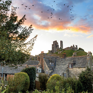 L395 - Corfe Castle Greeting Card (6 Cards)