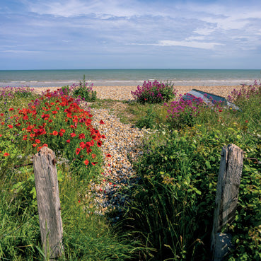 L398 - Pevensey Beach Sussex Greeting Card (6 Cards)