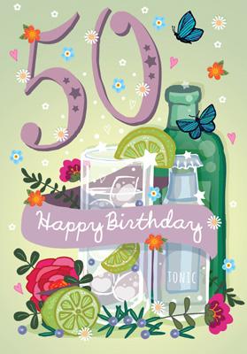 LBS106 - 50e anniversaire (G &amp; T) Carte de vœux