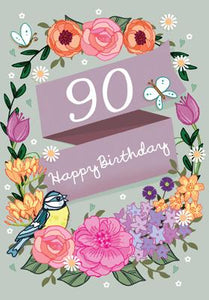 LBS110 - 90th Birthday (Female) Greeting Card