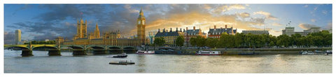 LDN-003 - The Houses of Parliament and Westminster Bridge Panoramic Postcard
