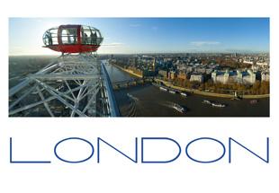 LDN-006 - Londres depuis le London Eye Carte postale panoramique