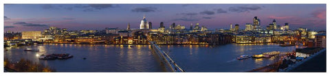 LDN-012 - St Paul's Cathedral from Tate Modern Panoramic Postcard