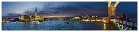 LDN-014 - River Thames from Tower Bridge Panoramic Postcard