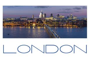 LDN-015 - Carte postale panoramique de Londres Compilation 1