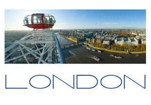 LDN-016 - Carte postale panoramique de Londres Compilation 2