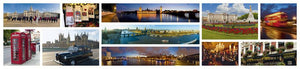 LDN-016 - Carte postale panoramique de Londres Compilation 2