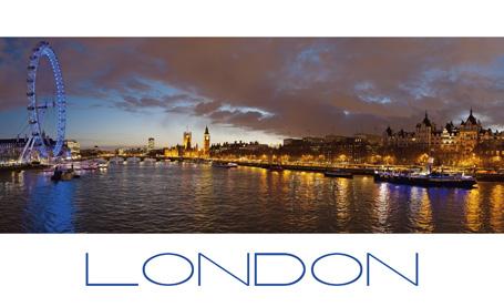 LDN-05 - River Thames from Hungerford Bridge Postcard