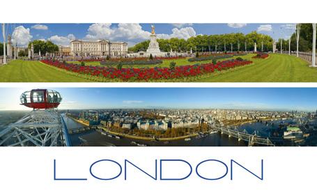 LDN-08 - Buckingham Palace et London Eye Carte postale