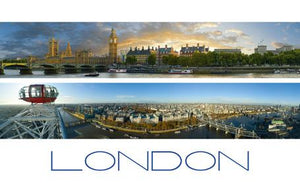 LDN-09 - Houses of Parliament and London Eye Postcard