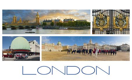 LDN-12 - London Images including Madame Tussauds Postcard