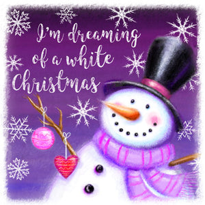 LXM128Pack - Frosty Snowman Christmas Card Pack (5 Cards)