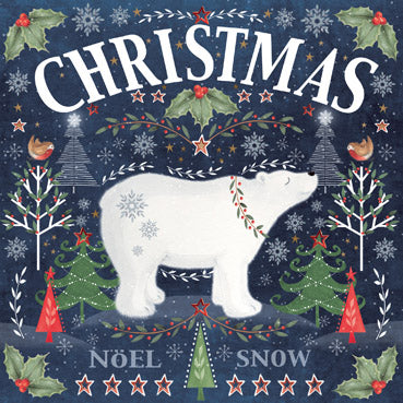 LXM129(Pack) - Christmas Bear Christmas Card Pack (5 cards in pack)