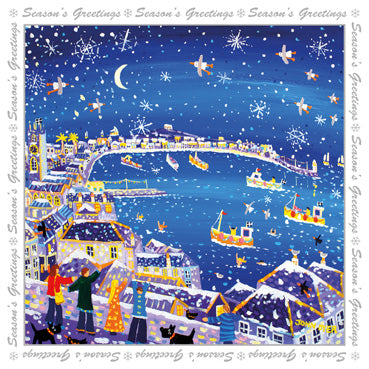 LXM135 - Pack de cartes de Noël Snowy St Ives (5 cartes) (1 unité = 3 paquets)