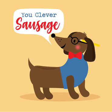 MEM106 - Clever Sausage Greeting Card (6 Cards)