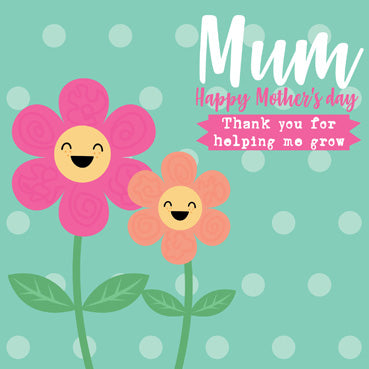 MEM111 - Carte de fête des mères Helping Me Growing (6 cartes)